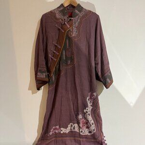 Dark Pink Long Qipao